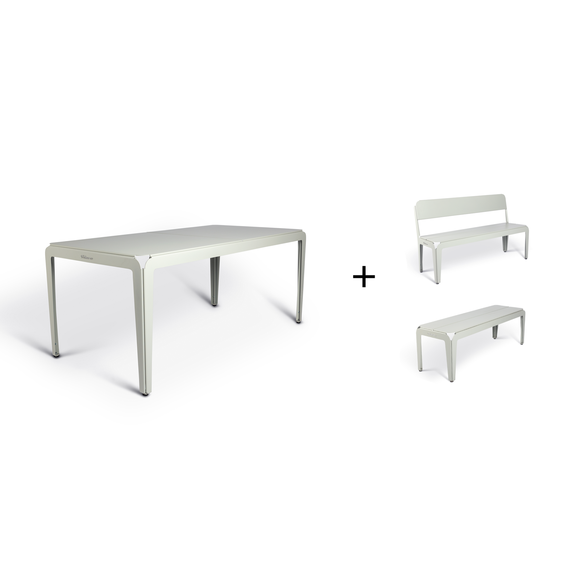 Weltevree Bended table (180) including benches - SET
