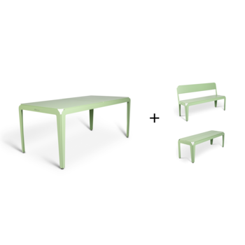 Weltevree Bended table (180) including benches - SET