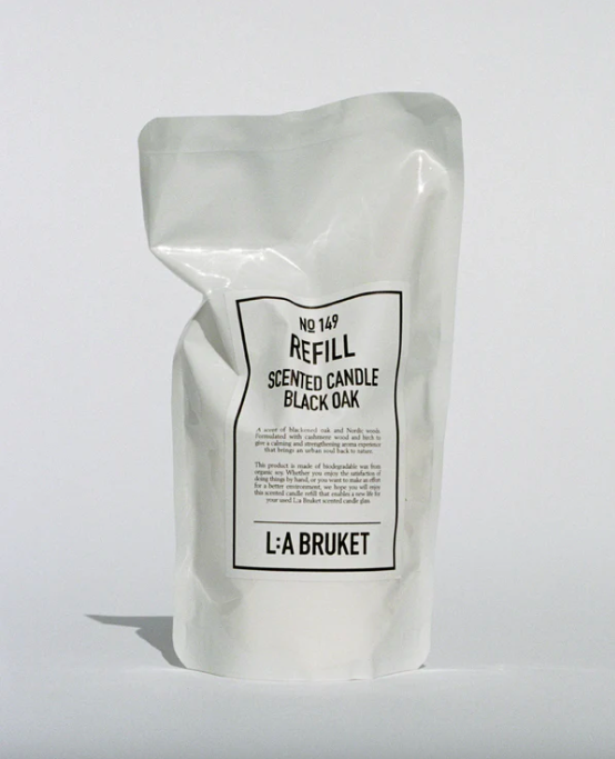 LA Bruket Refill Scented Candle BLACK OAK
