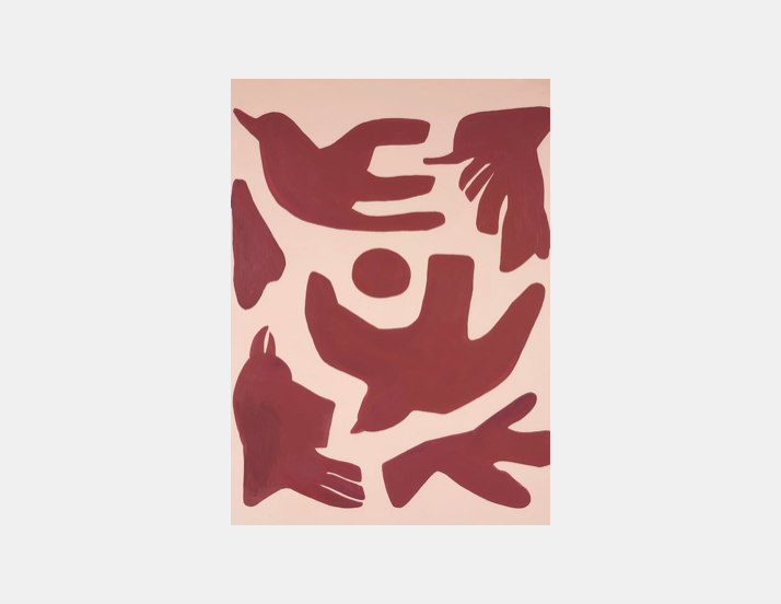 PAPER COLLECTIVE Acoustic panel - 86 x 120 cm - oak frame - Flying High Anne Olde Kalter