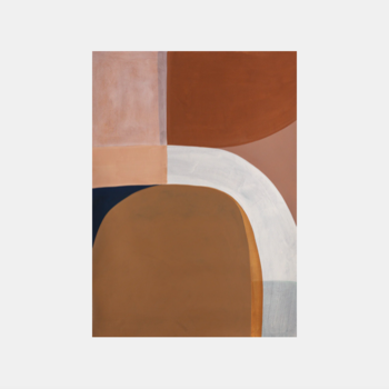 PAPER COLLECTIVE Acoustic panel - 100 x 140 cm - oak frame - Painted Shapes 01 Berit Mogensen Lopez