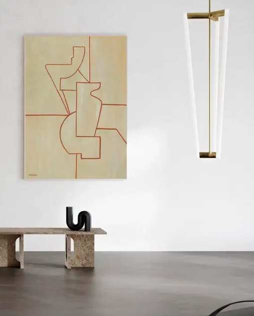 PAPER COLLECTIVE Acoustic panel - 120 x 168 cm - oak frame - Antic Ideal 01 Avrandinis