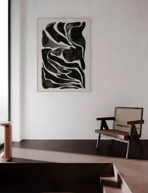 PAPER COLLECTIVE Acoustic panel - 70 x 100 cm - oak frame - Low Hum Jana Jonhardsdottir