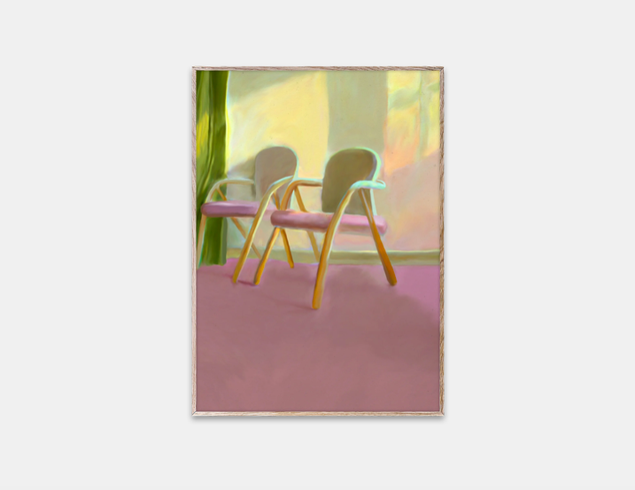 PAPER COLLECTIVE Acoustic panel - 86 x 120 cm - oak frame - Waiting Room Misfitting Things