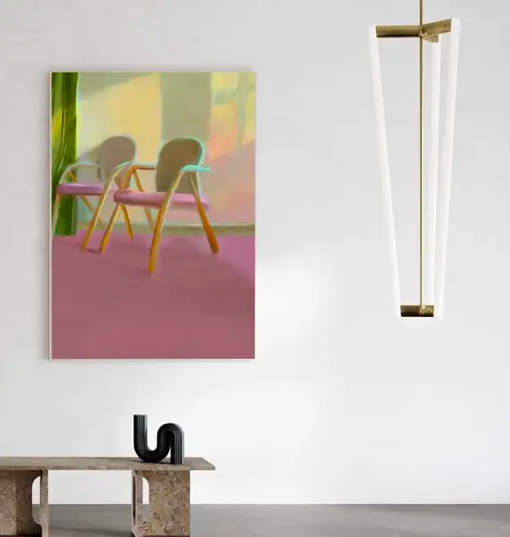 PAPER COLLECTIVE Acoustic panel - 86 x 120 cm - oak frame - Waiting Room Misfitting Things