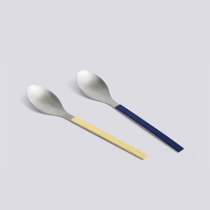 HAY MVS Serving Spoon Set Of 2 - Dark Blue/Yellow
