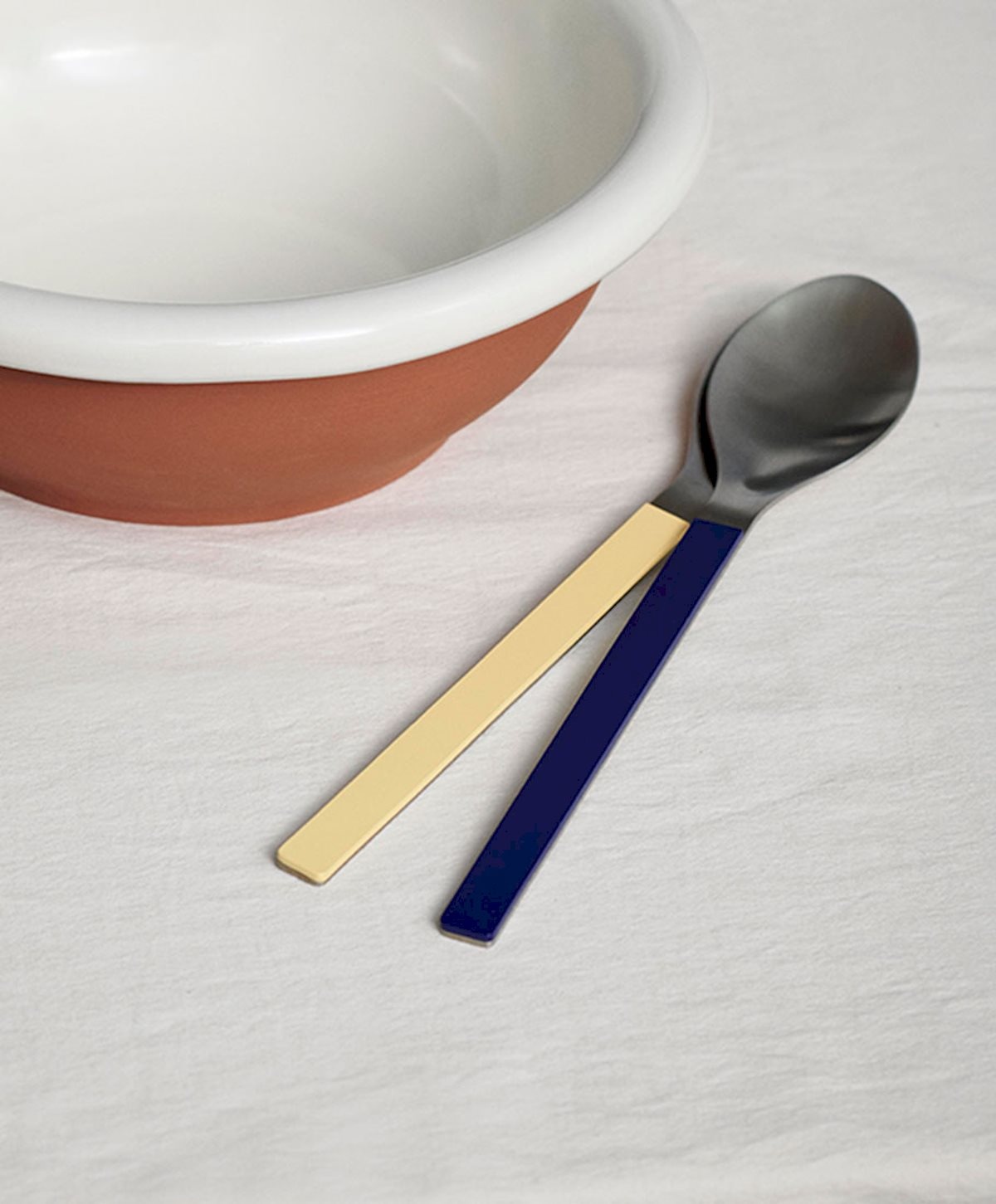 HAY MVS Serving Spoon Set Of 2 - Dark Blue/Yellow