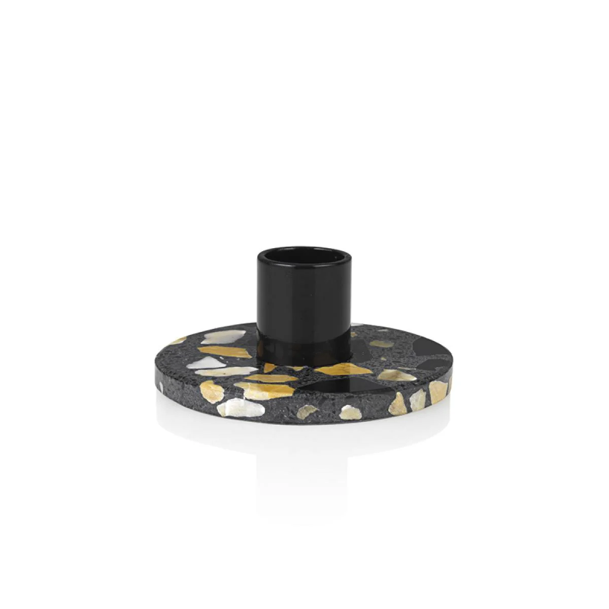 Lucie Kaas Candleholder black terrazzo, Ø9