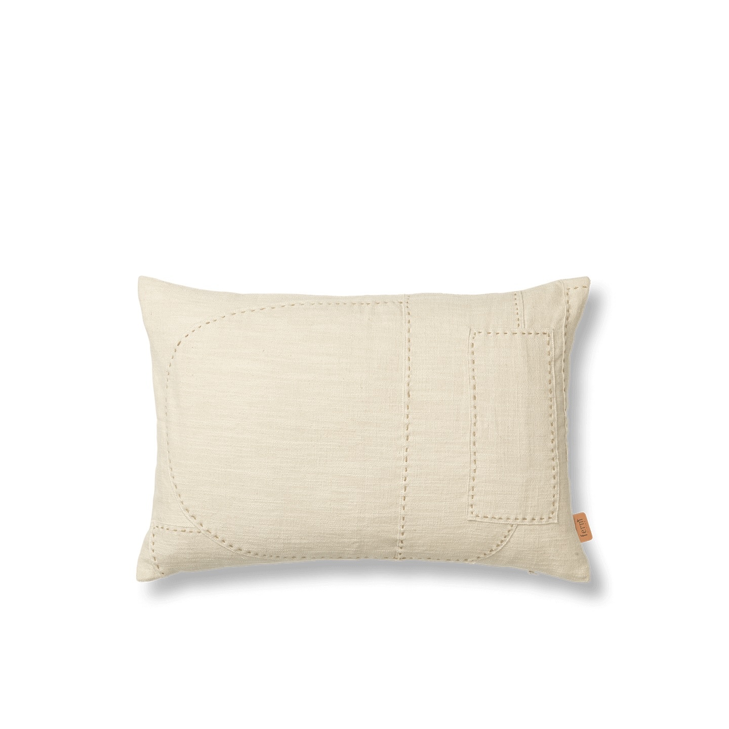 Ferm Living Darn Cushion Rectangular - Natural