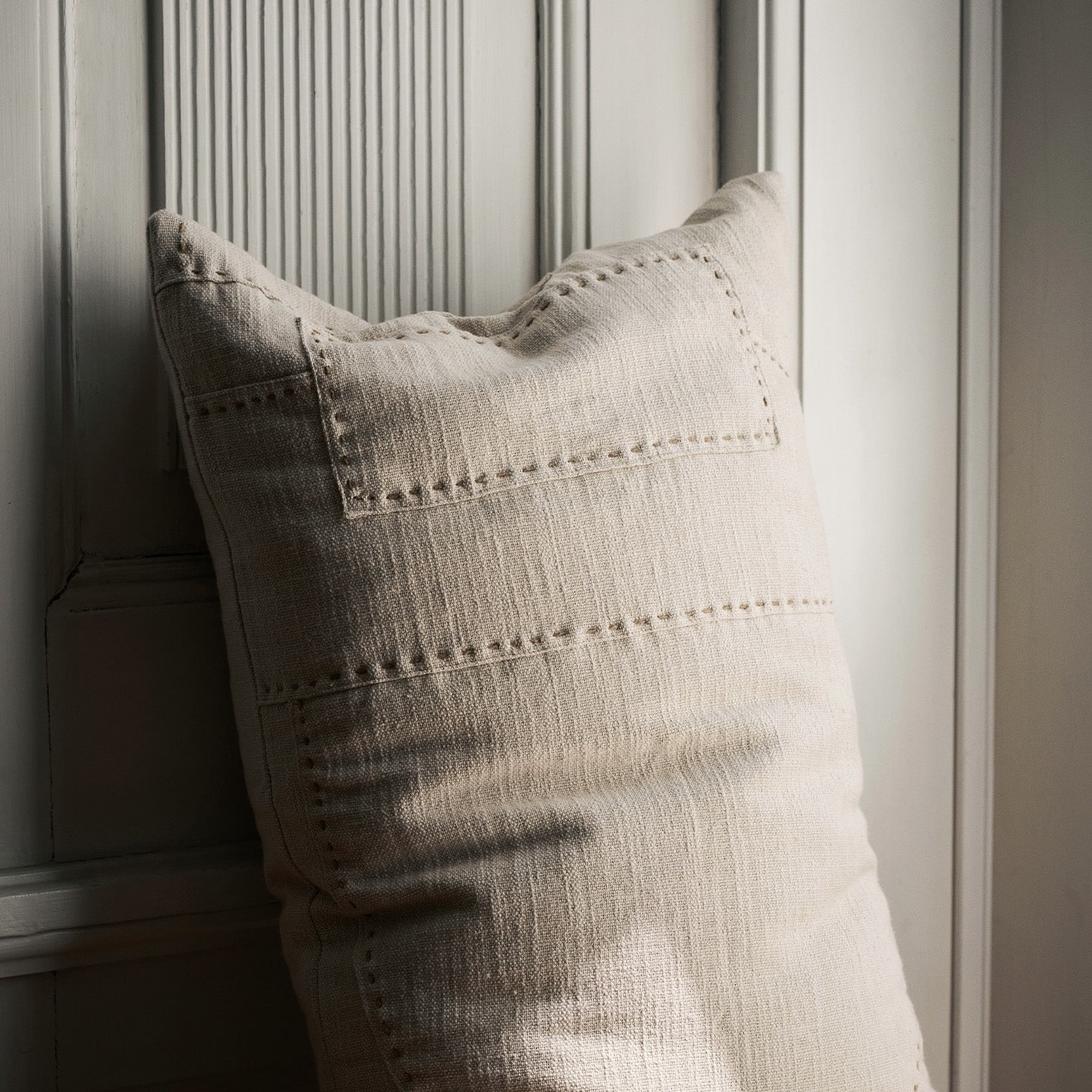 Ferm Living Darn Cushion Rectangular - Natural