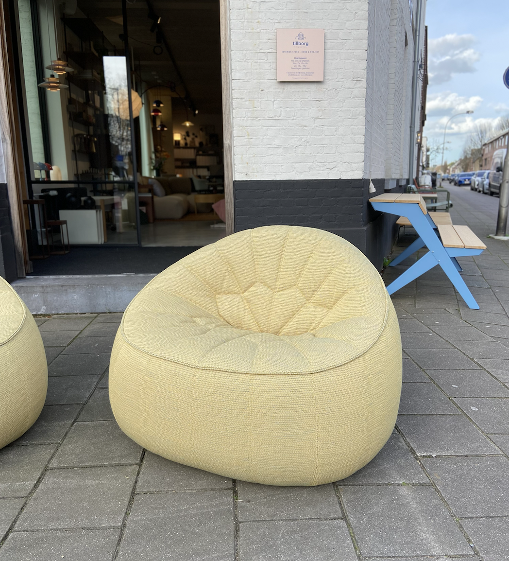 Ligne Roset Ottoman Fauteuil Outdoor - Roma Citrus