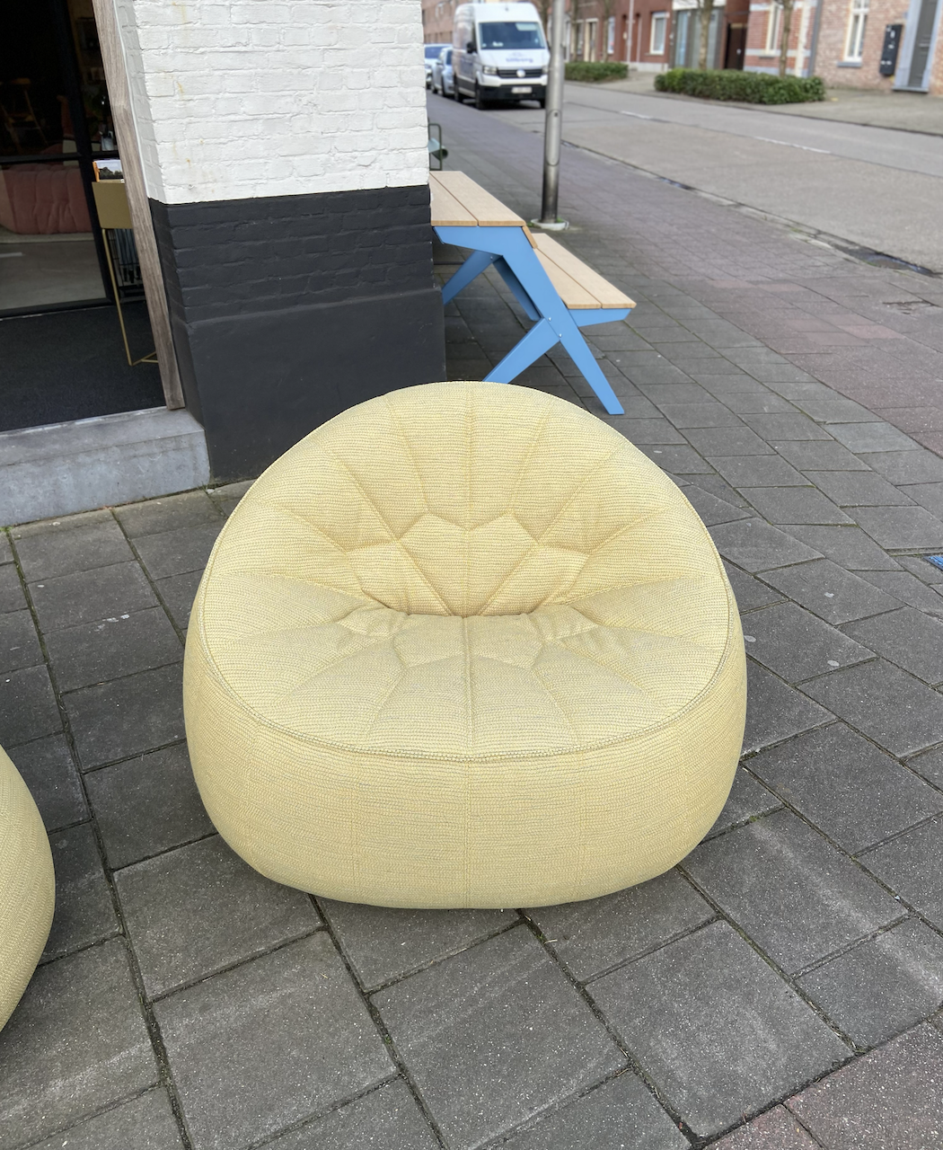 Ligne Roset Ottoman Fauteuil Outdoor - Roma Citrus