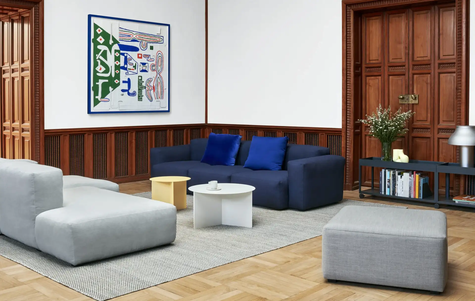 HAY Slit Table Powder Coated Steel - Round Ø65 X H35,5