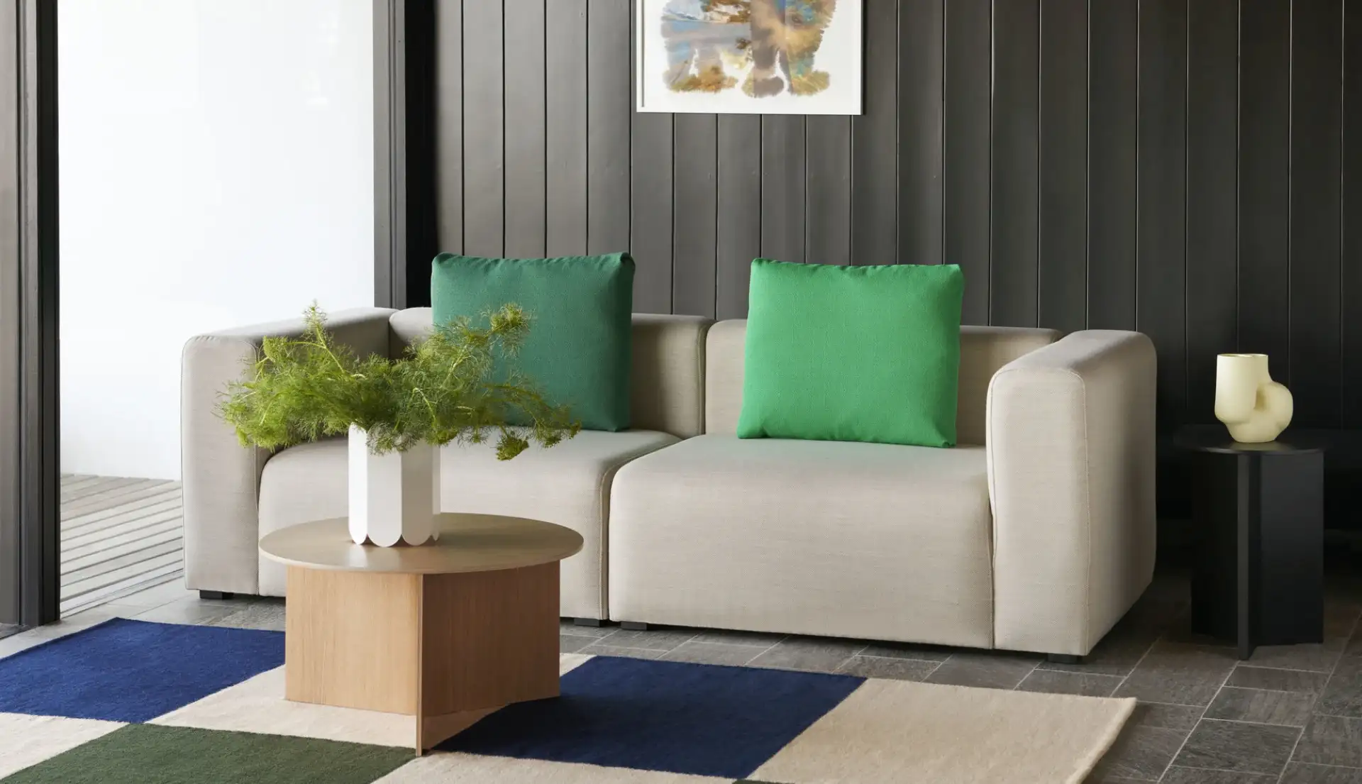 HAY Slit Table Wood - Round Ø65 X H35,5