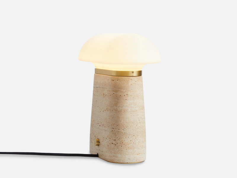 WOUD Nova Table Lamp - Ivory Travertine