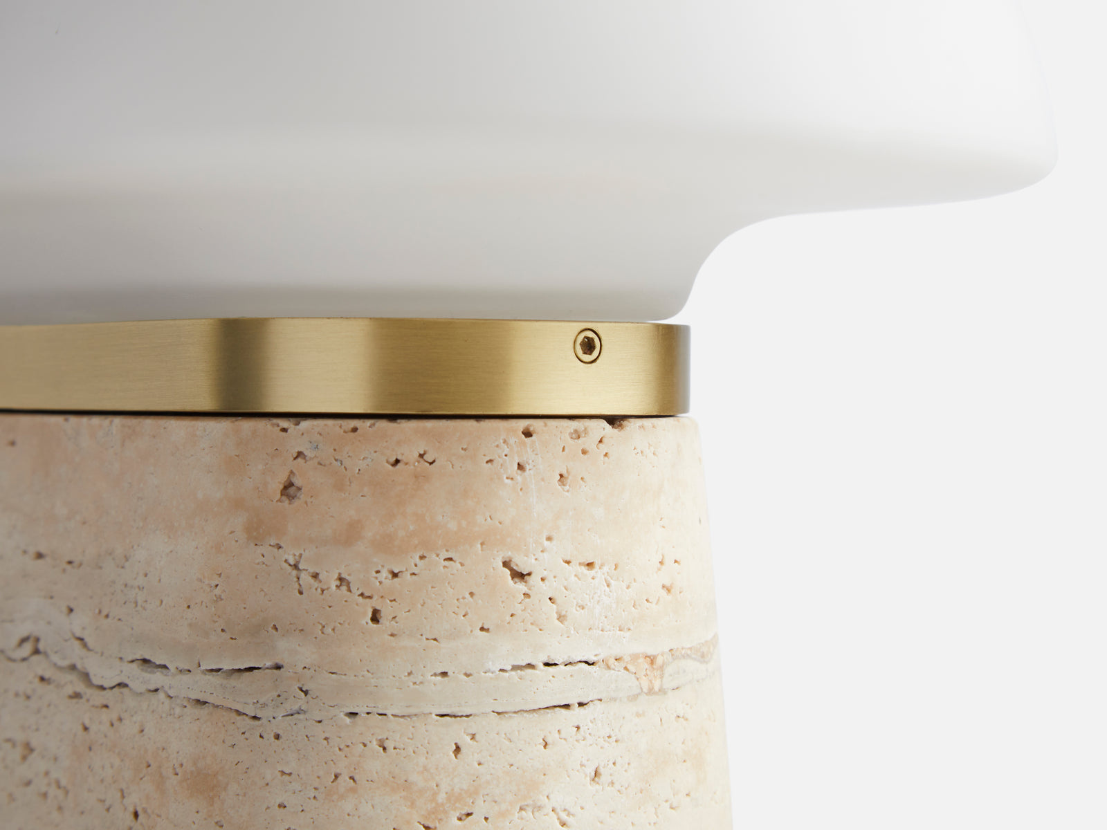 WOUD Nova Table Lamp - Ivory Travertine