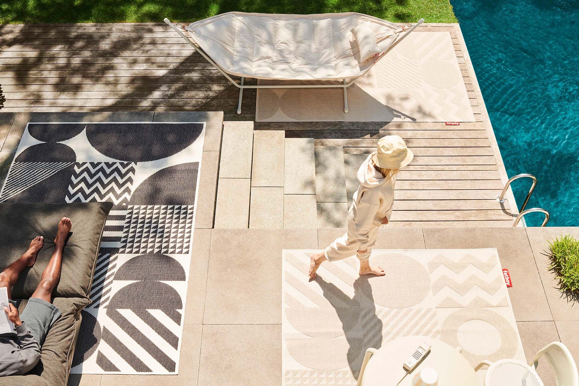 Fatboy Headdemock hangmat Superb Deluxe incl. Pillow incl. Cover - Mist + Light Grey