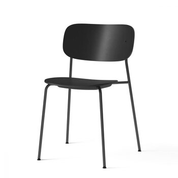 Audo Copenhagen Co Dining Chair, Black Steel Base, Black Plastic Seat And Backrest - SHOWROOM MODEL