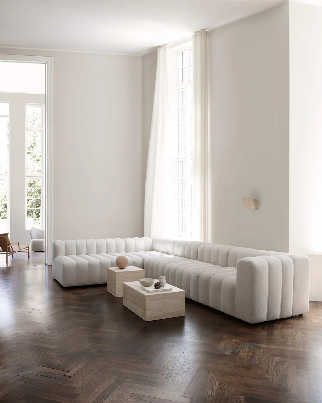 Norr11 Cubism Coffee Table Travertine  Large