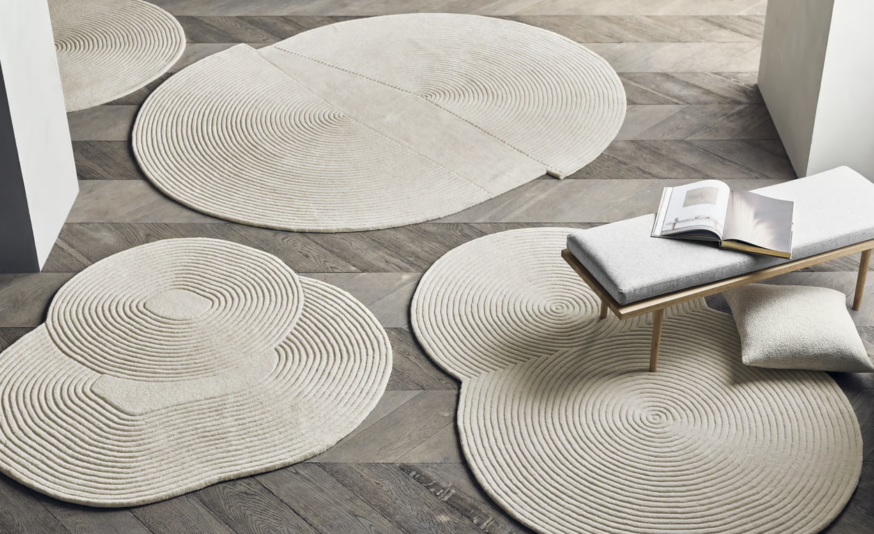 Bolia Zen Vloerkleed Shaped 140 x 145 cm - Donkerbeige