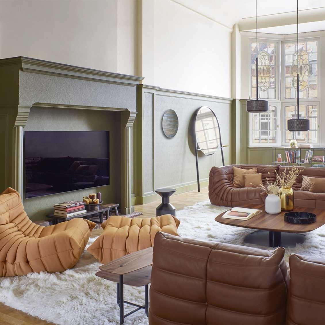 Ligne Roset Togo 1-zit fauteuil - Kyoto Gold