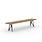 STUDIO HENK Butterfly Outdoor Bench 200 cm - Iroko, Staal zwarte poedercoating