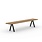 STUDIO HENK Slim-X type Outdoor Bench 200 cm - Iroko, Staal zwarte poedercoating