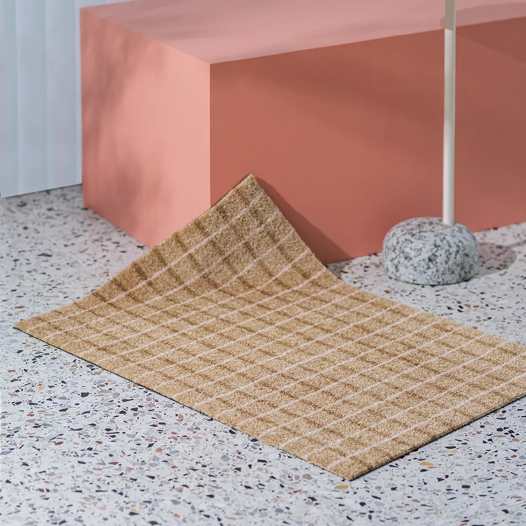 Heymat Grid Doormat - Chocolate Strawberry