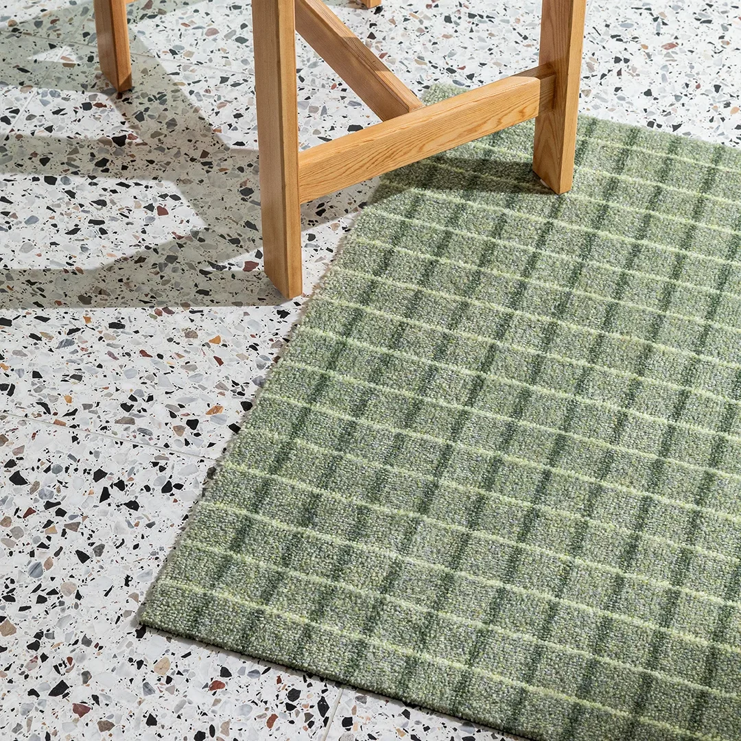 Heymat Grid Doormat - Matcha Lemon