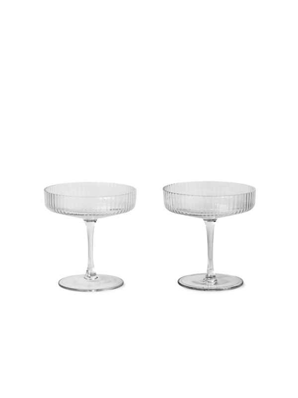 Ferm Living Ripple Champagne Saucers - set of 2