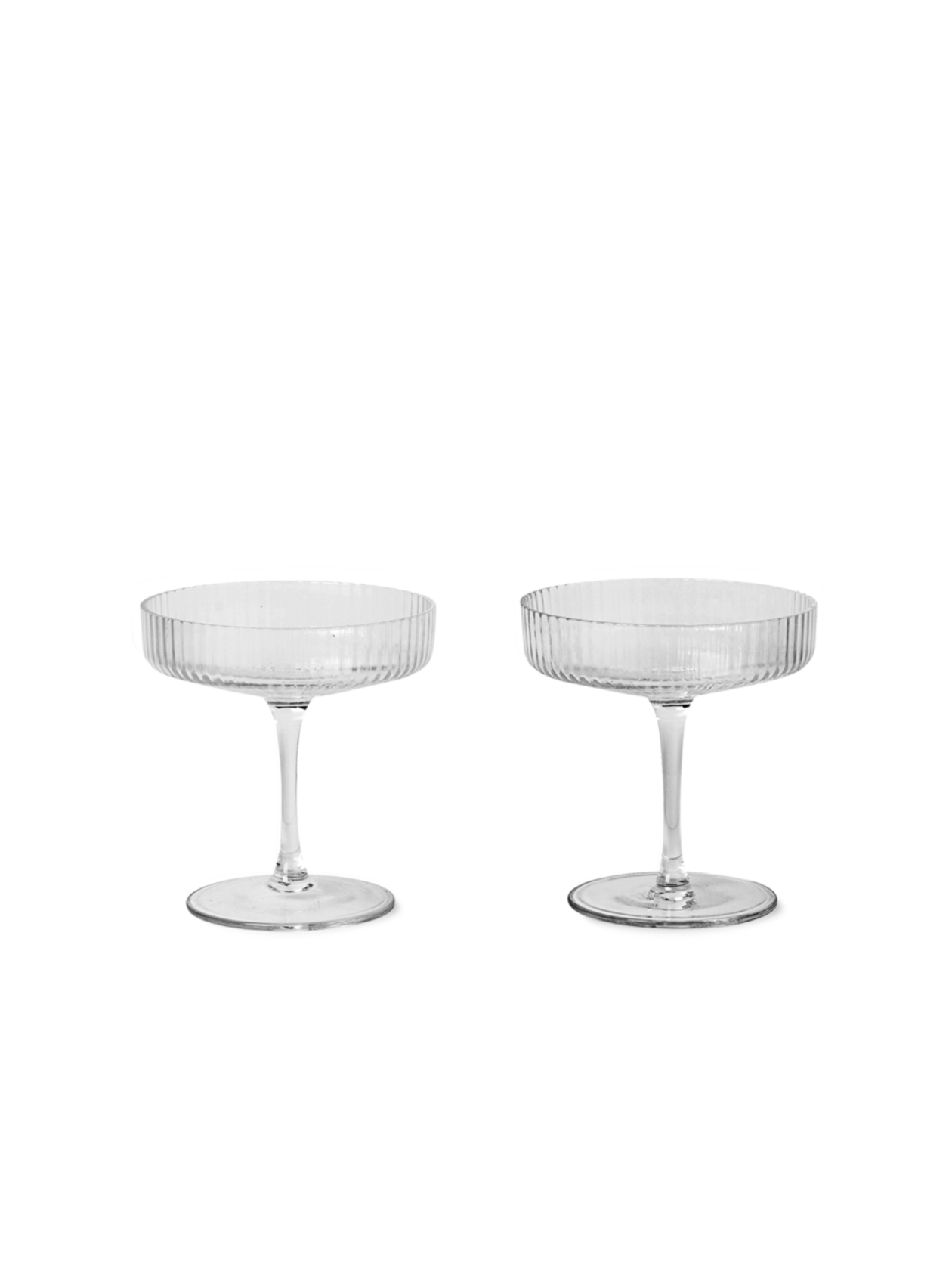 Ferm Living Ripple Champagne Saucers - set of 2