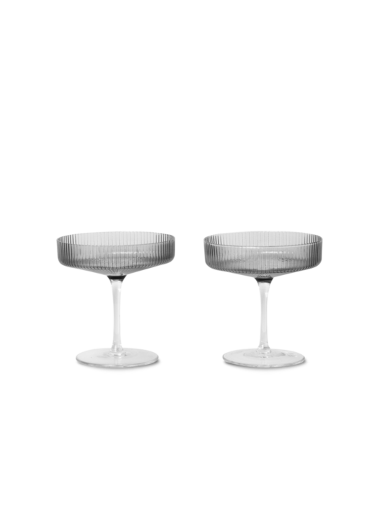 Ferm Living Ripple Champagne Saucers - set of 2