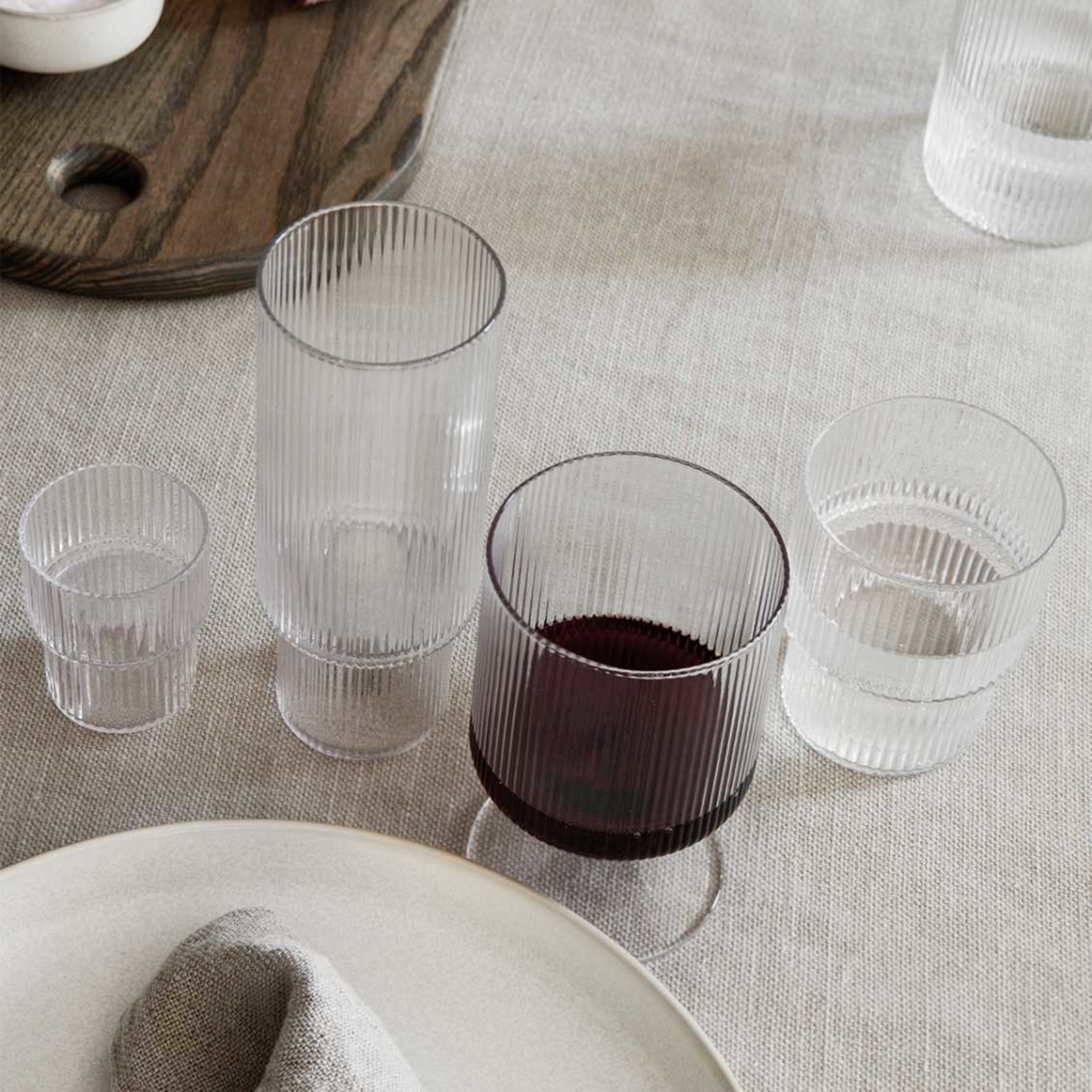 Ferm Living Ripple Small Glasses - Set of 4