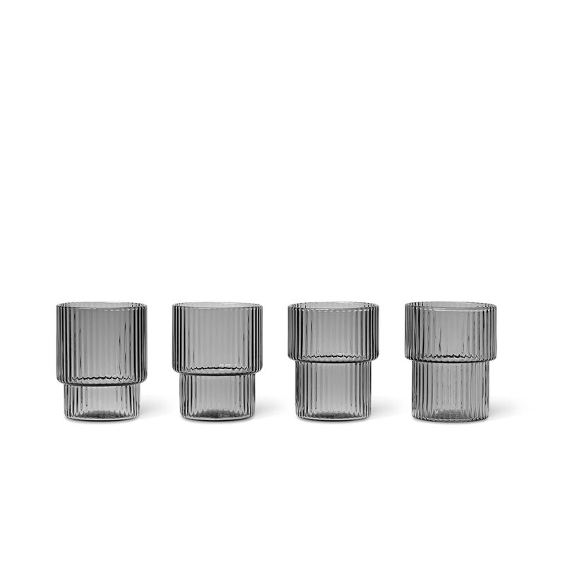 Ferm Living Ripple Small Glasses - Set of 4