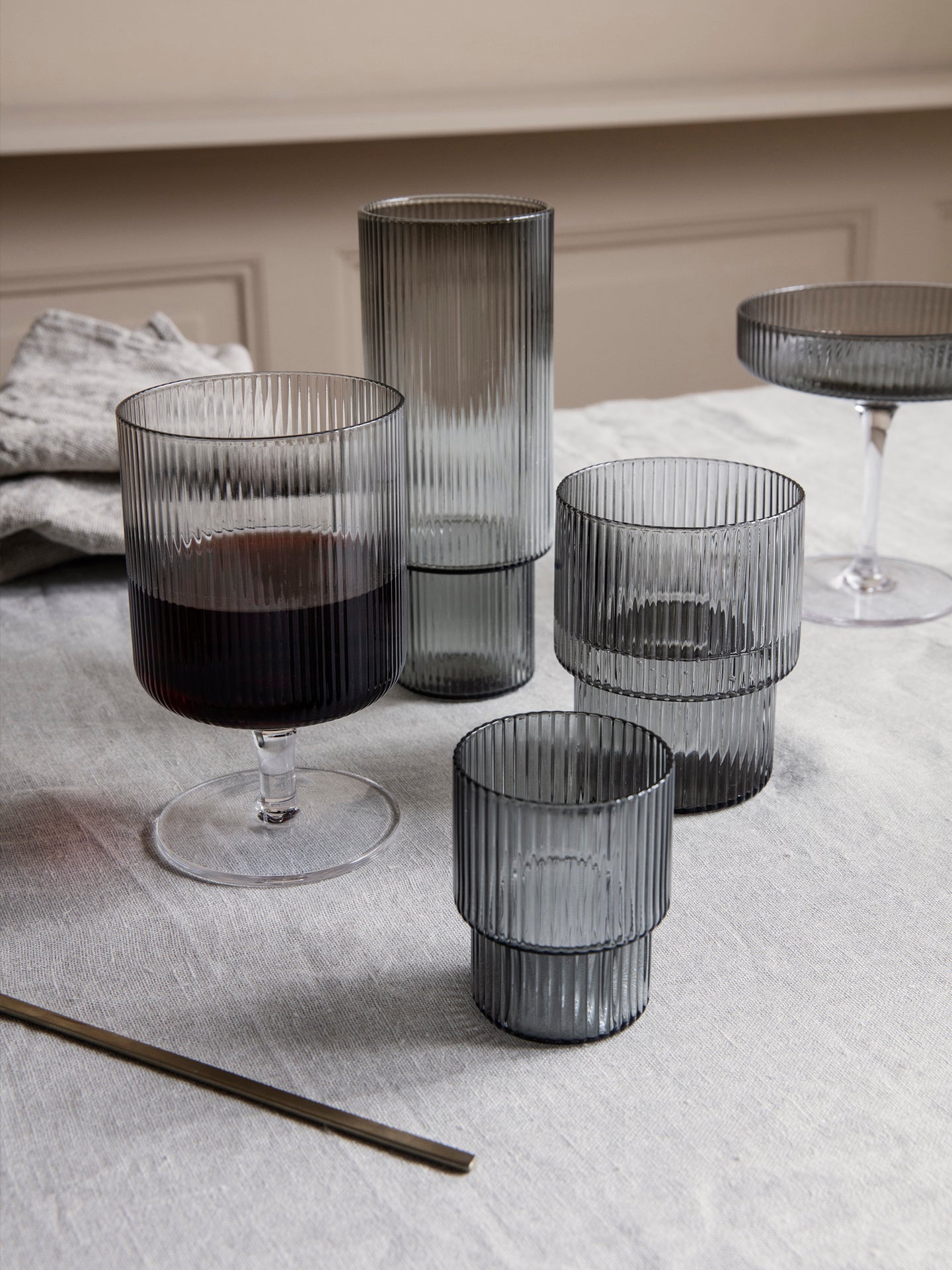 Ferm Living Ripple Small Glasses - Set of 4