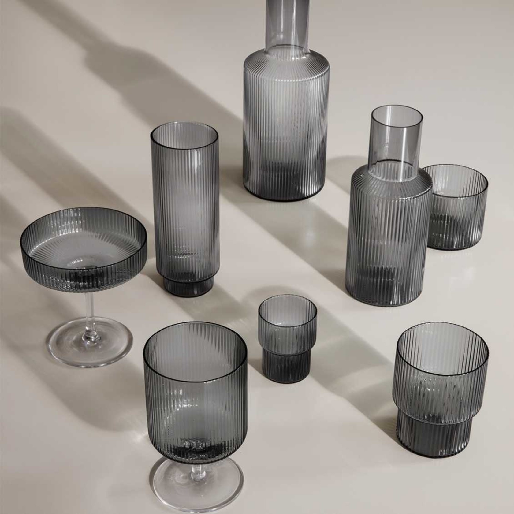 Ferm Living Ripple Glasses - set of 4