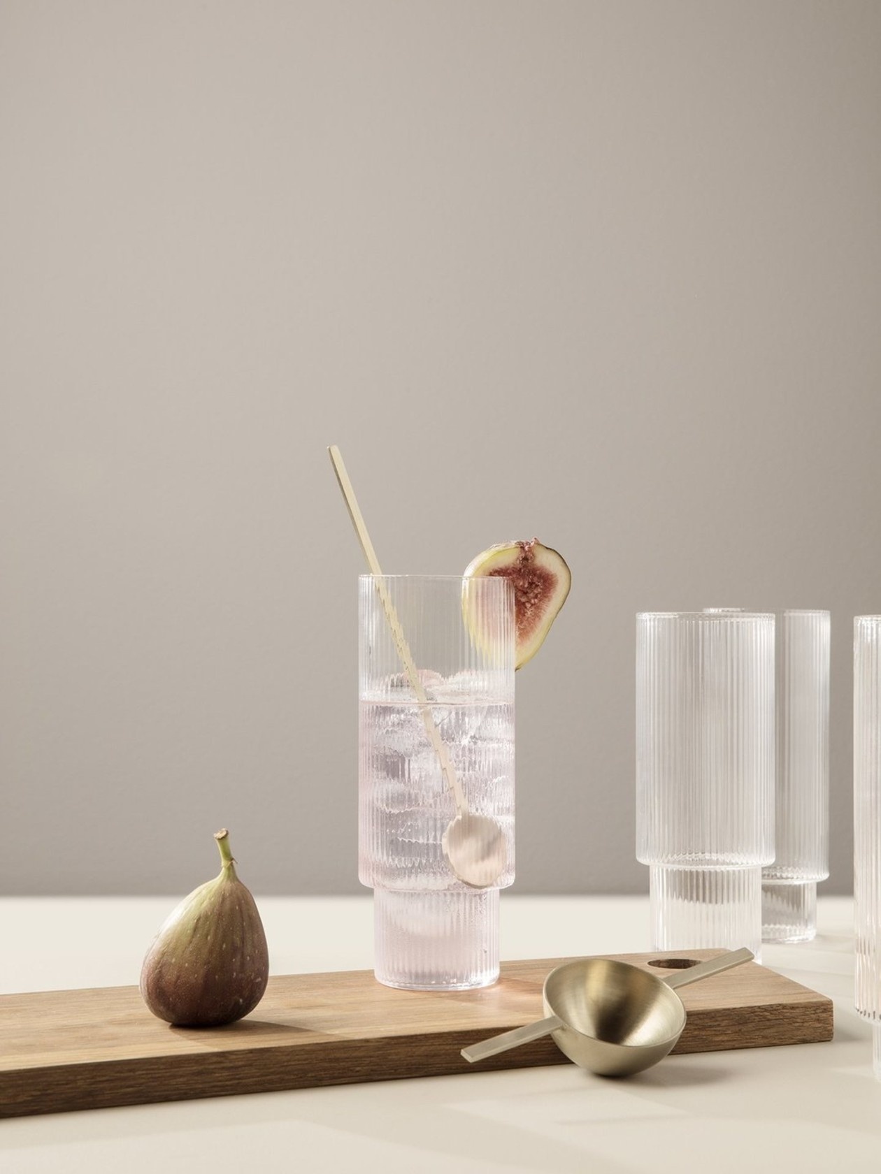 Ferm Living Ripple Long Drink Glasses - set of 4