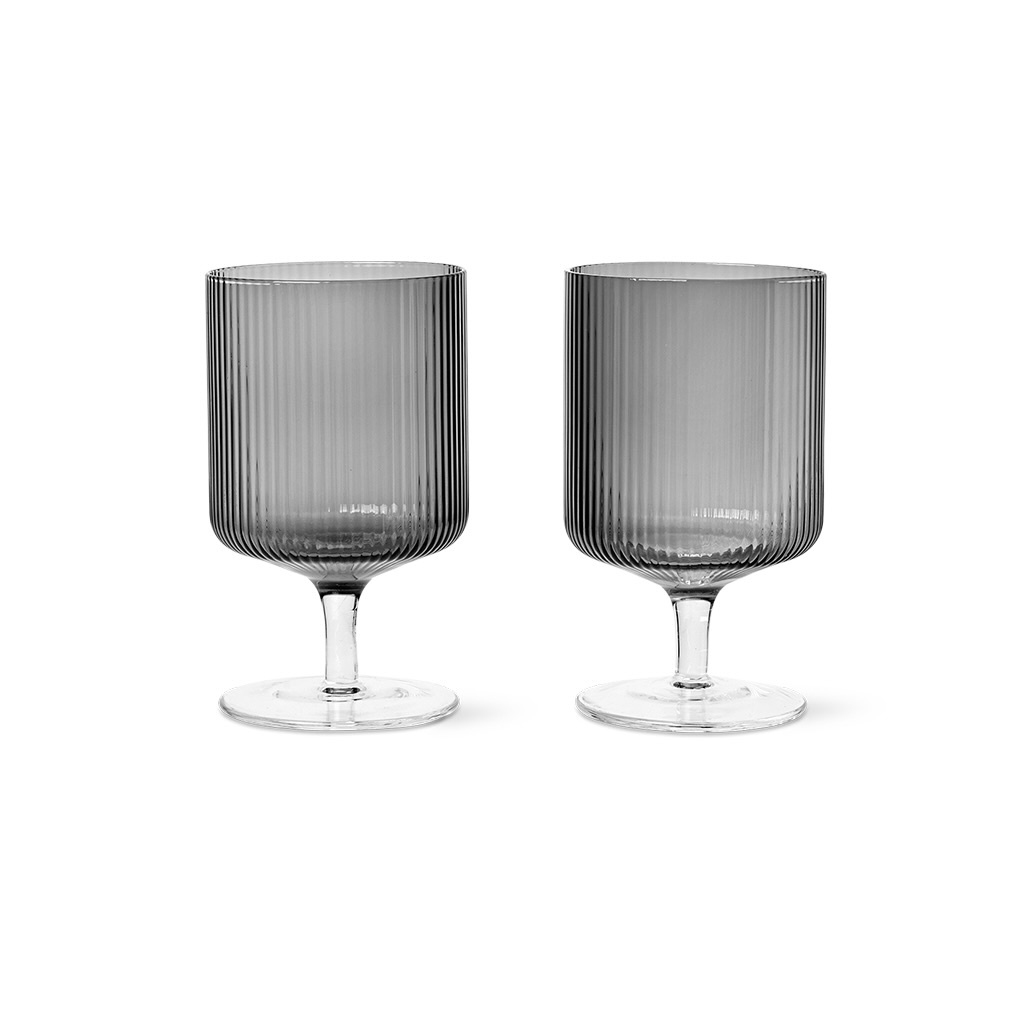 Ferm Living Ripple Wine Glasses - Set of 2