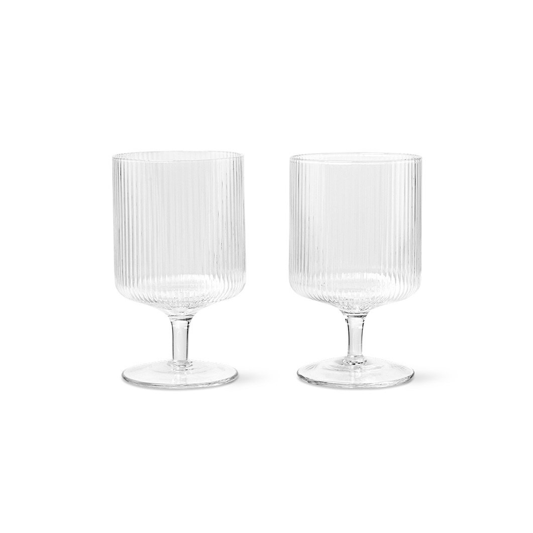Ferm Living Ripple Wine Glasses - Set of 2