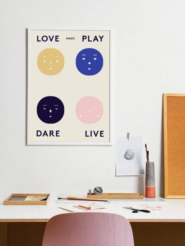 PAPER COLLECTIVE Four Feelings - 30x40 Art print