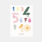 PAPER COLLECTIVE Alphabet Numbers - 50x70 Art print