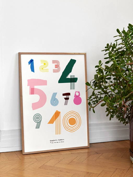 PAPER COLLECTIVE Alphabet Numbers - 50x70 Art print