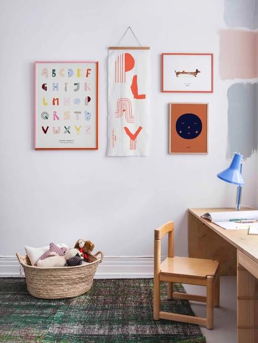 PAPER COLLECTIVE Alphabet Spaghetti colourful (English) - 50x70 Art print