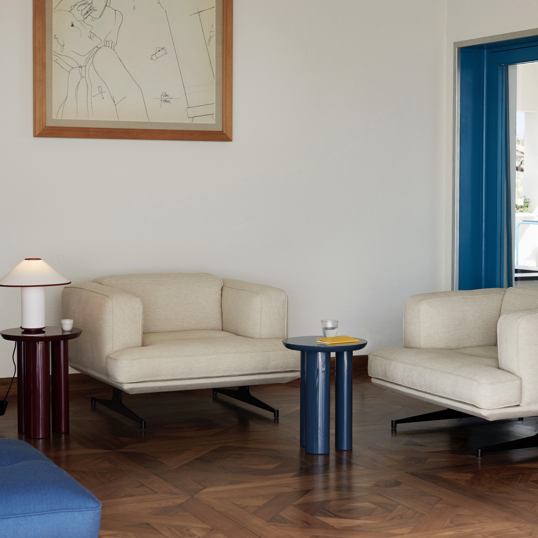 &Tradition Inland AV21 - Noble Black Leather/Polished aluminium