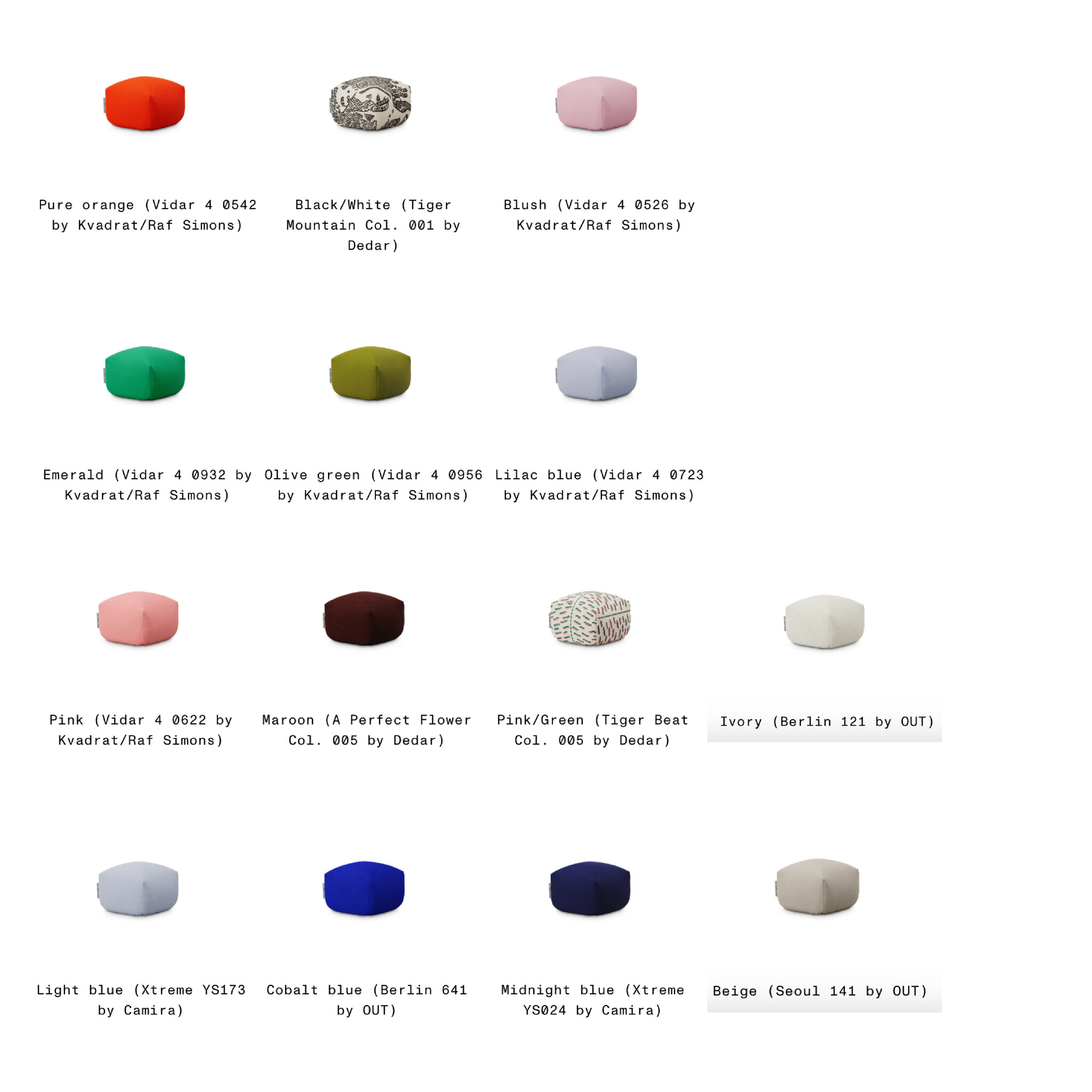 OBJEKTE UNSERER TAGE Sander Sofa Pouf Mini