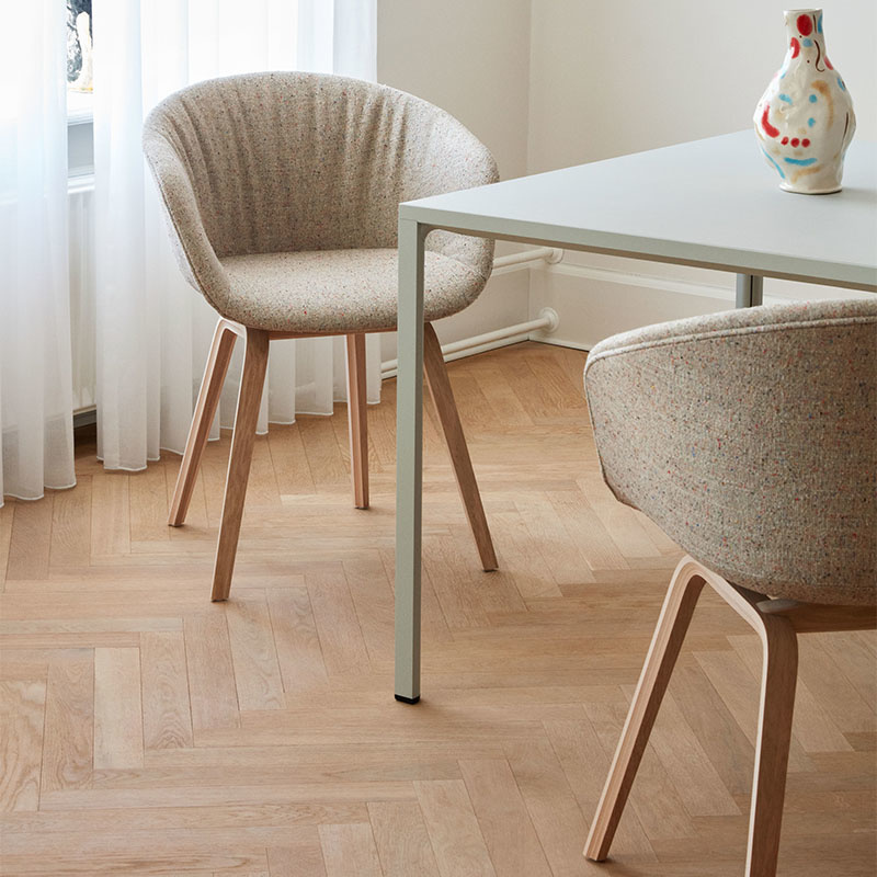 HAY AAC23 Soft Chair (About A Chair22) - Lacquered oak Re-wool/128 w. felt glider - SHOWROOM MODEL  SET OF 2