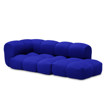 OBJEKTE UNSERER TAGE Sander Sofa Design 05 Left - Berlin 641 Cobalt Blue