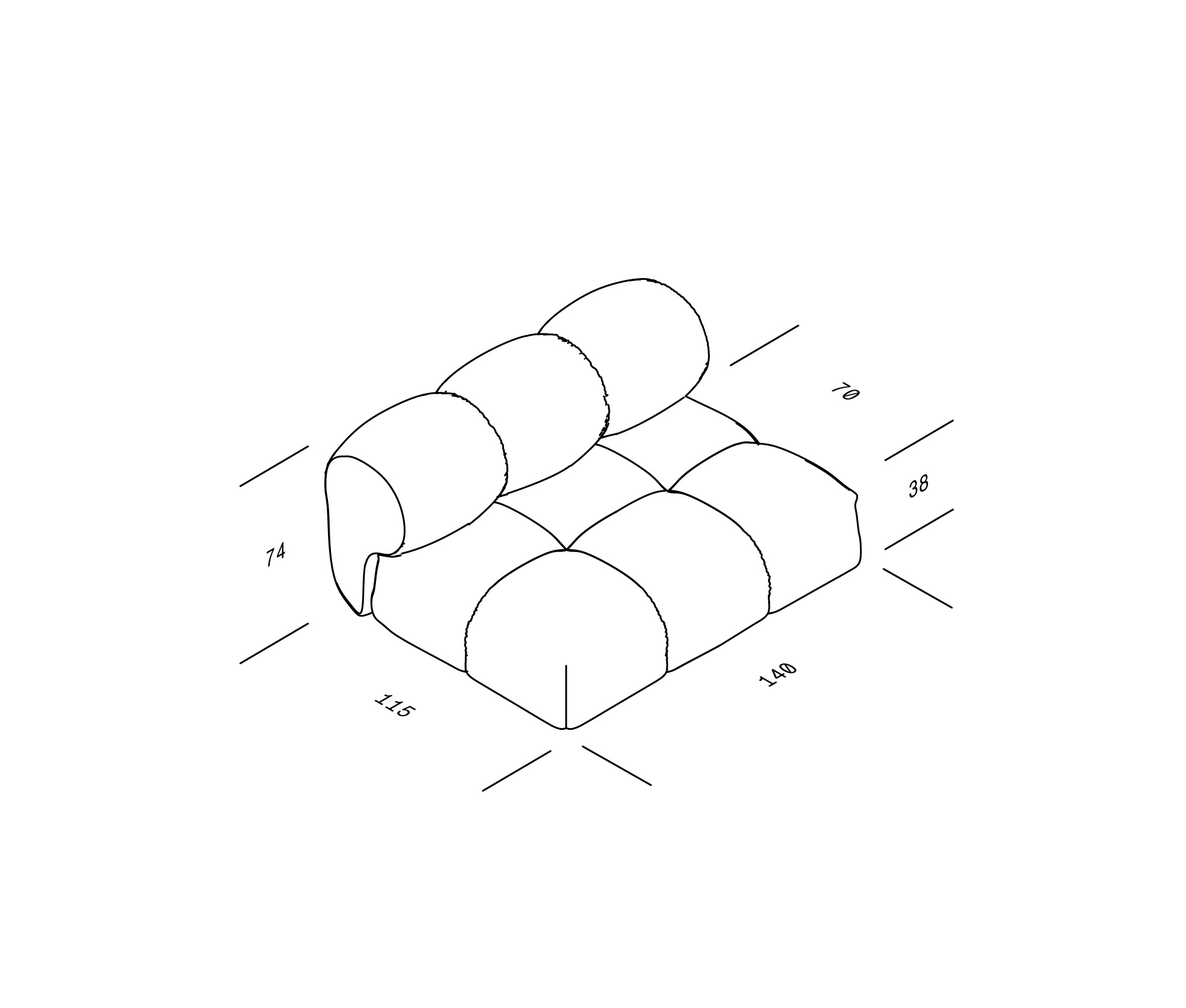 OBJEKTE UNSERER TAGE Sander Sofa Loveseat - Vidar 0956 Olive Green