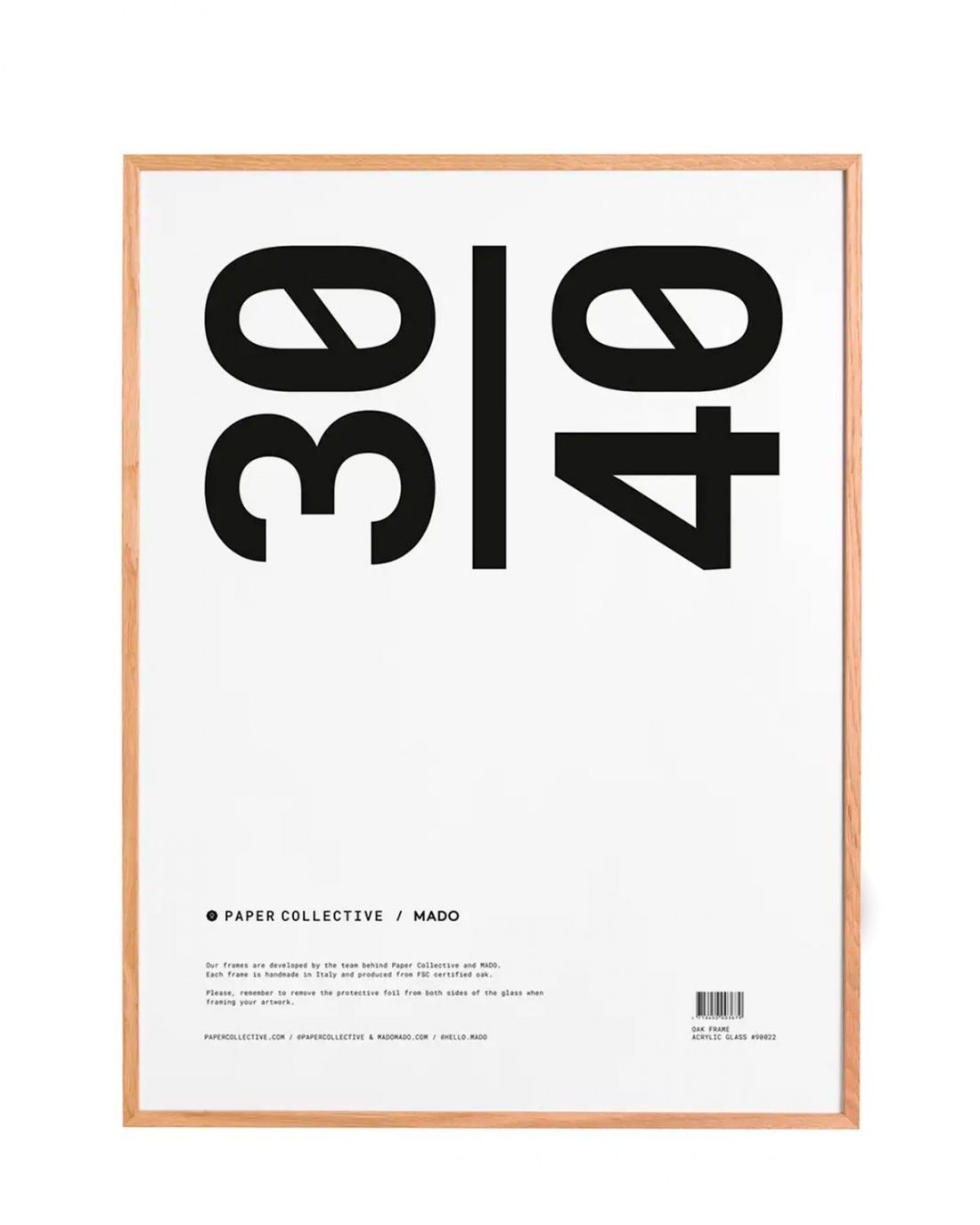 PAPER COLLECTIVE Frame, Natural Oak (acrylic glass)