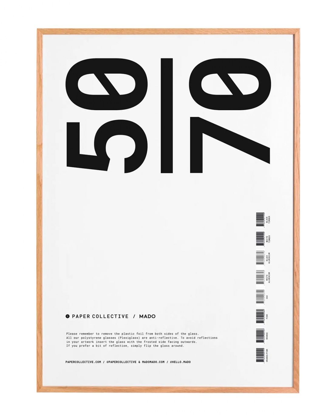 PAPER COLLECTIVE Frame, Natural Oak (acrylic glass)